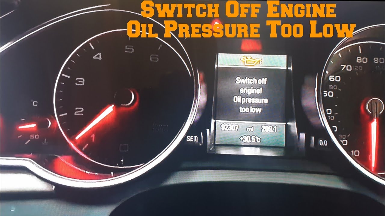Audi A5 (8T3) 2.0 TFSI  2012 Low Oil Pressure Warning Message ⚠️  Comes On The Dashboard DTC P164D00