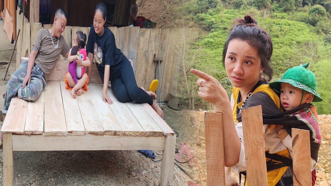 Husband's ex-lover is back. Together with her husband, she completed the bed for her daughter.