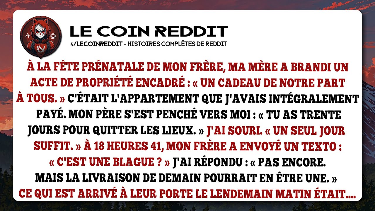 «Tu as 30 jours». Je vide l'appart. La vraie vengeance arrive demain.