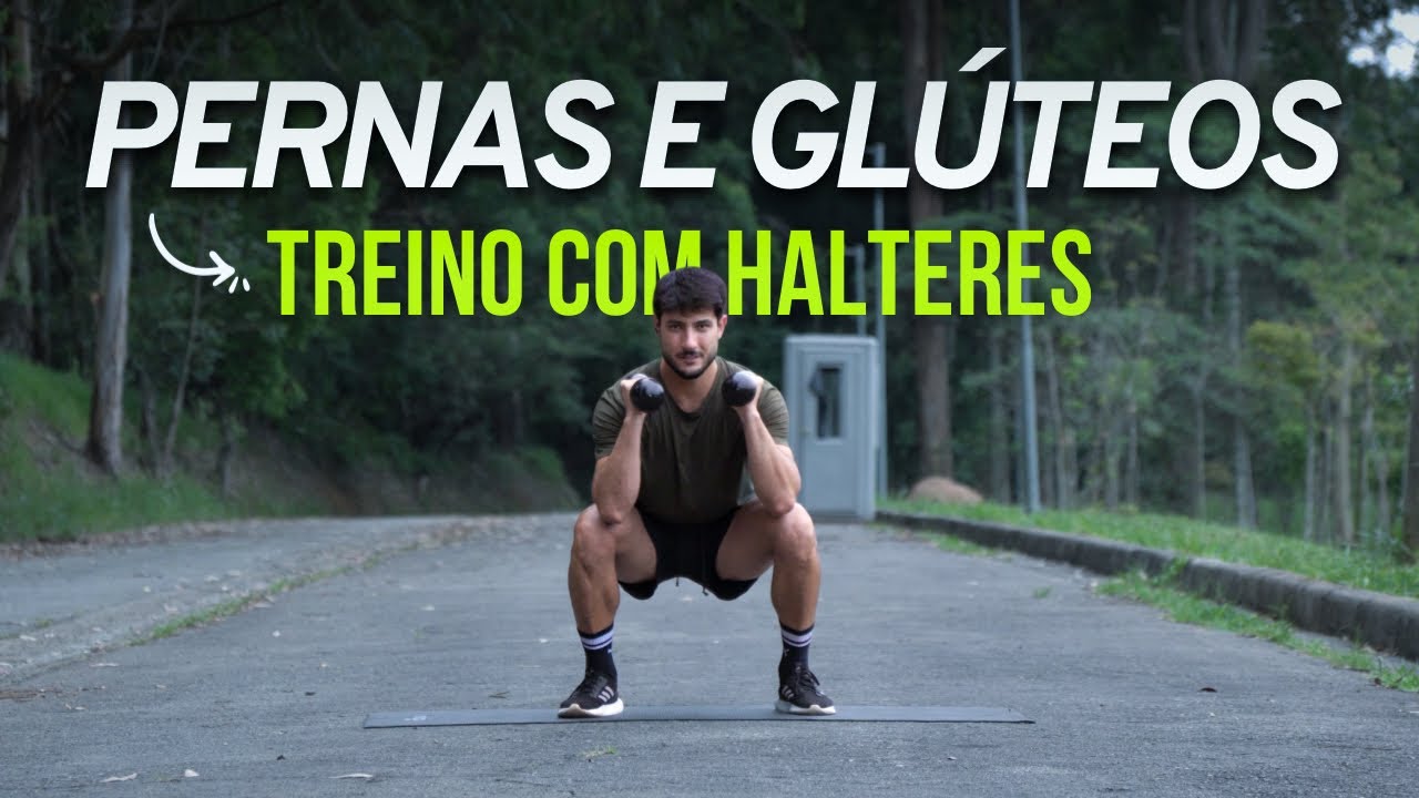 Treino de pernas e glúteos em casa com pesos (halteres) - Hipertrofia e queima de gordura 🔥