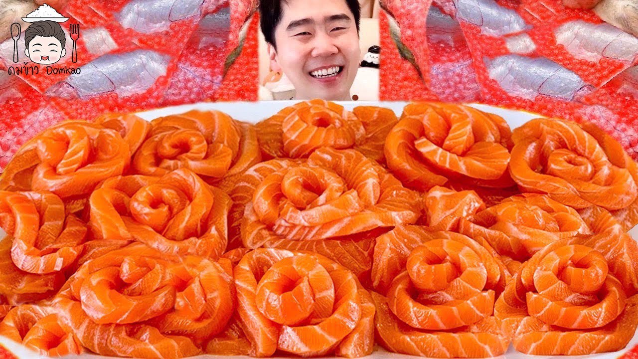กินแซลมอน 100 ชิ้น ซาชิมิ สุดยอดความพรีเมียม น้ำจิ้ม 3 สหาย มายองเนส โชยุ น้ำจิ้มซีฟู้ด | ดมข้าว