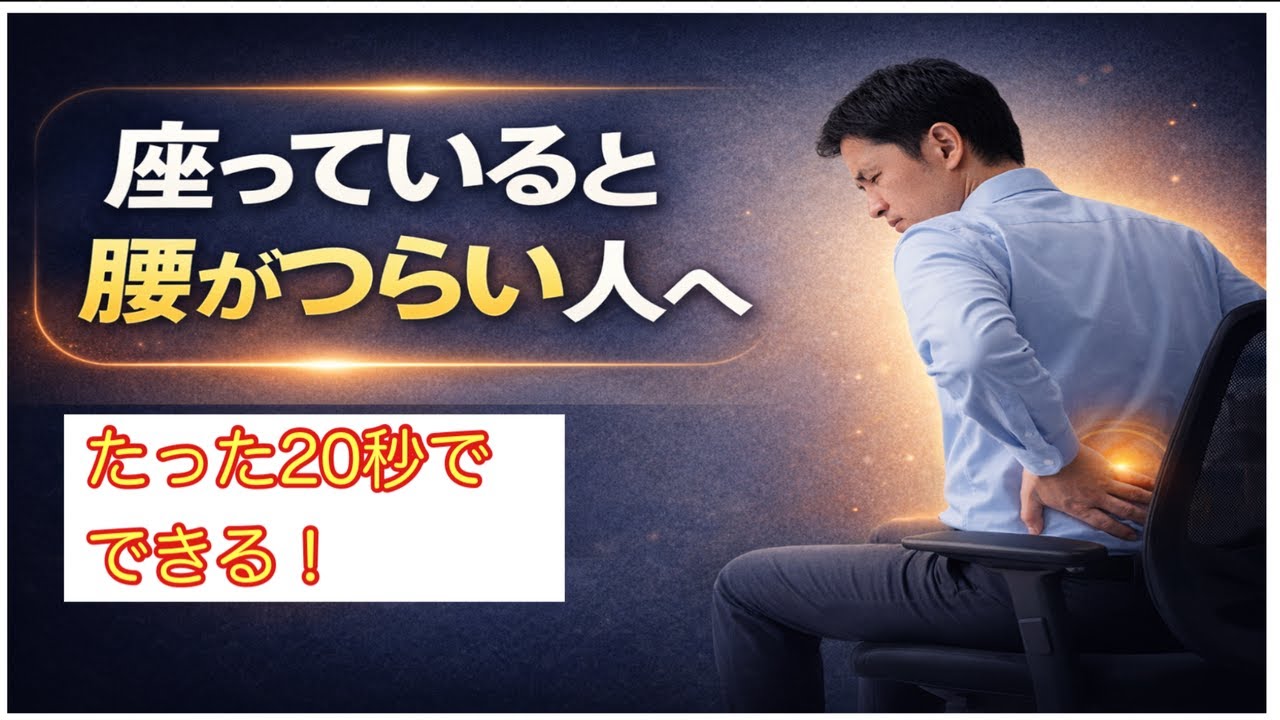 座っていると腰が痛くなるを楽にする方法