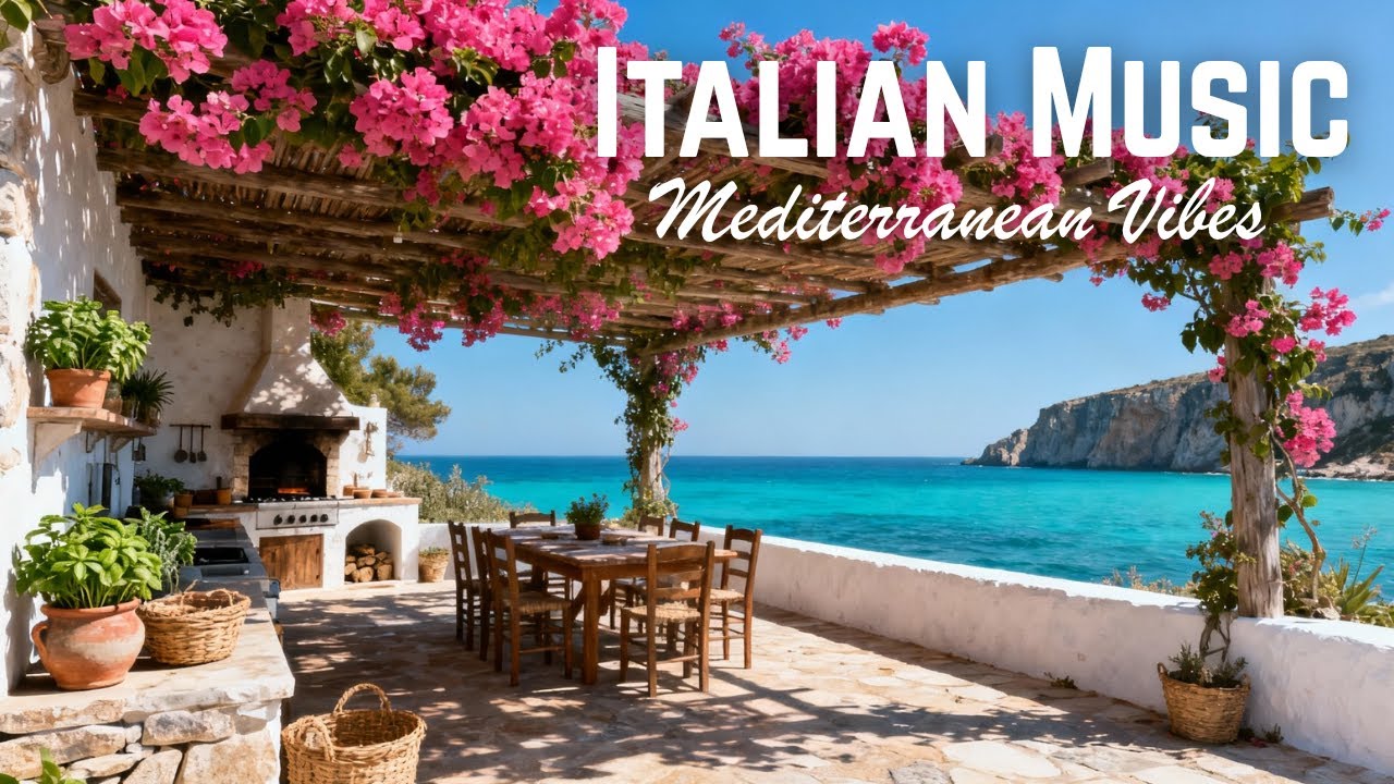 🎶 Italian Vibes & Mediterranean Music 🎶 Amalfi Coast & Lake Como Calming Morning Relaxing Music 🌊