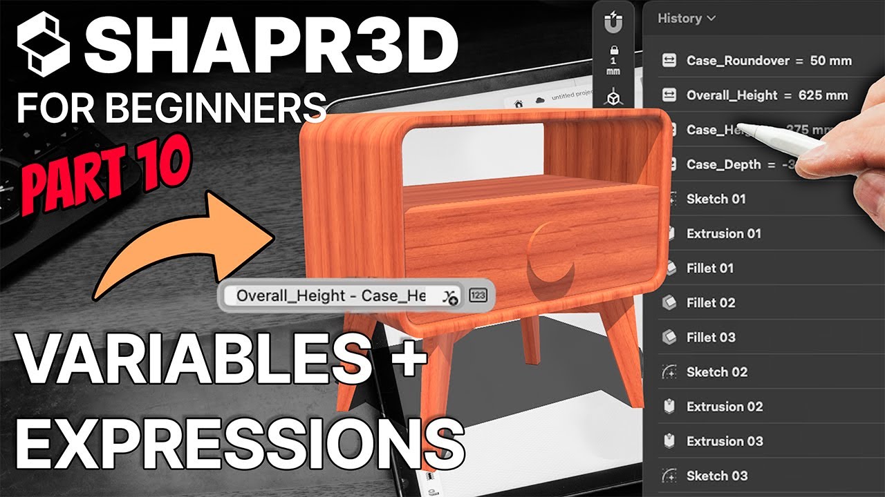 Shapr3D Parametric Modeling with Variables and Expressions