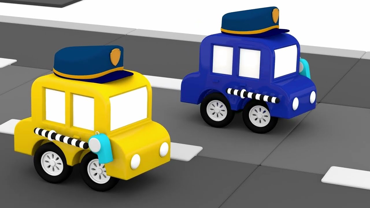 🚗🚙🚕 Cartoni animati per bambini | MACCHININE COLORATE | Aiutiamo l'auto della polizia! 🚨🚥🍬