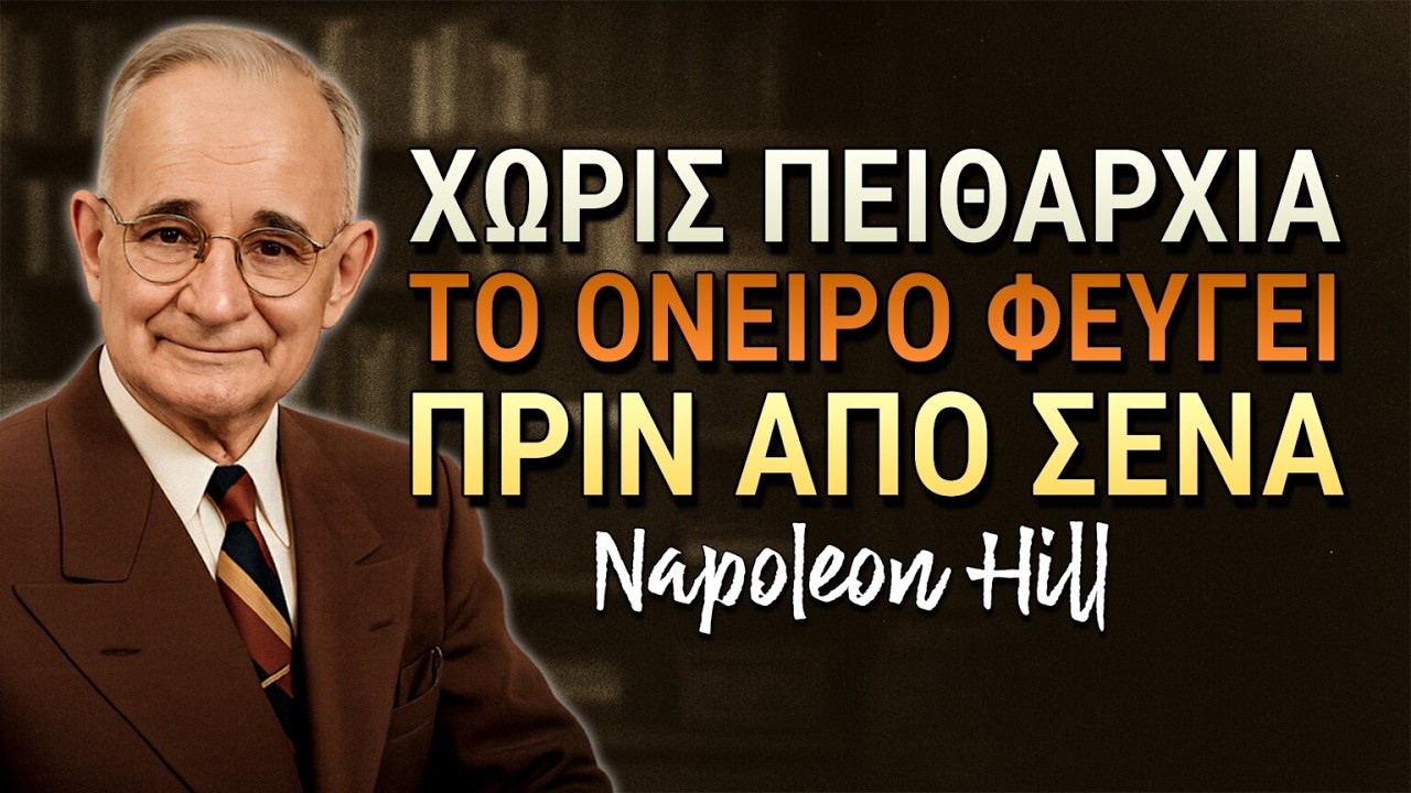 Χωρίς πνευματική αυτοπειθαρχία, κανένα όνειρο δεν επιβιώνει από το πρώτο εμπόδιο. (Napoleon Hill)