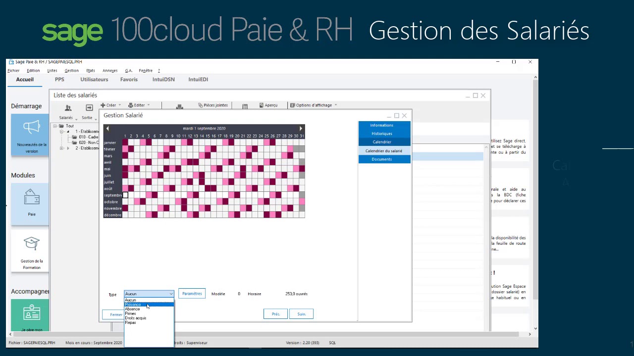 Sage 100cloud Paie & RH : La gestion des Salariés