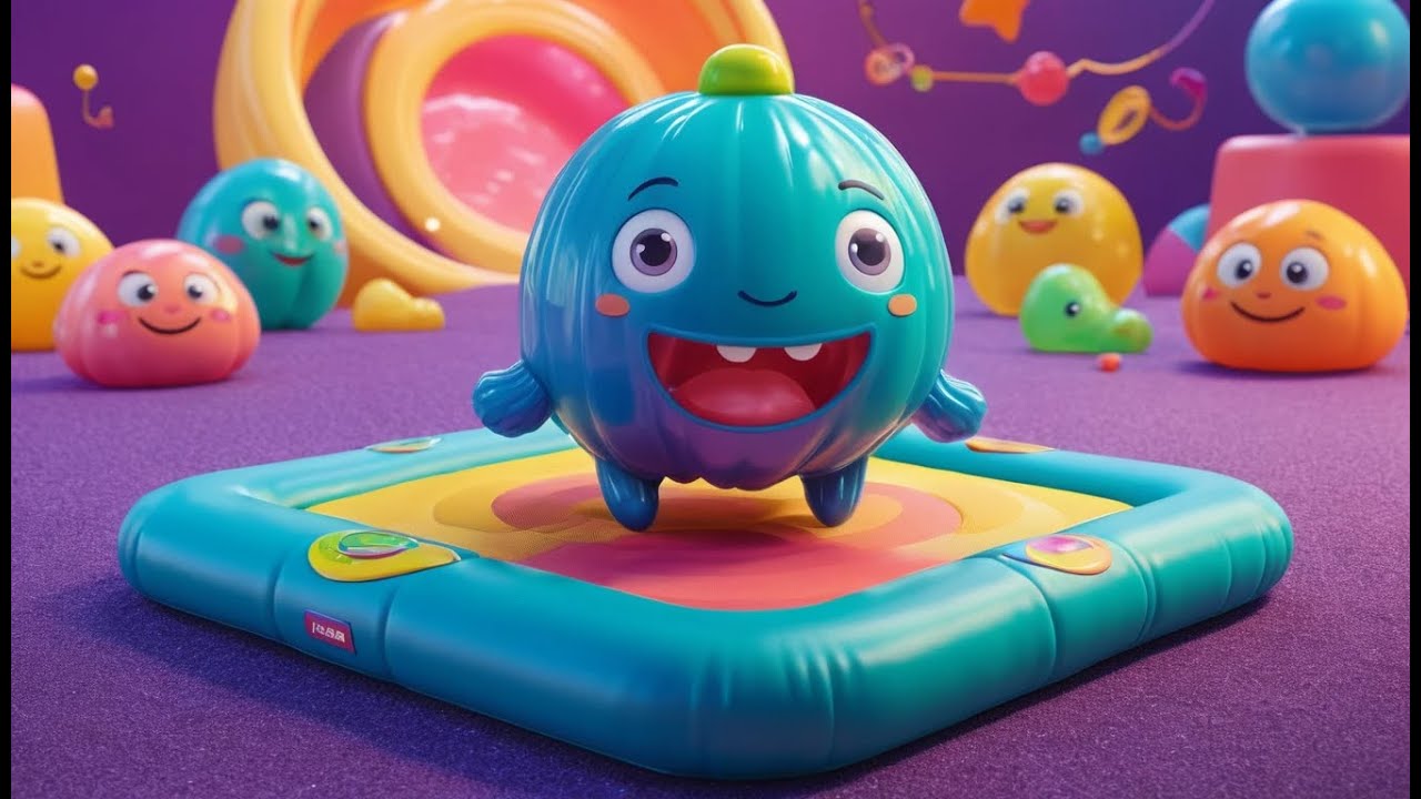 Fall Guys Jelly Jumper Bounced Off the Rotating Platform | Kids Songs & Nursery Rhymes