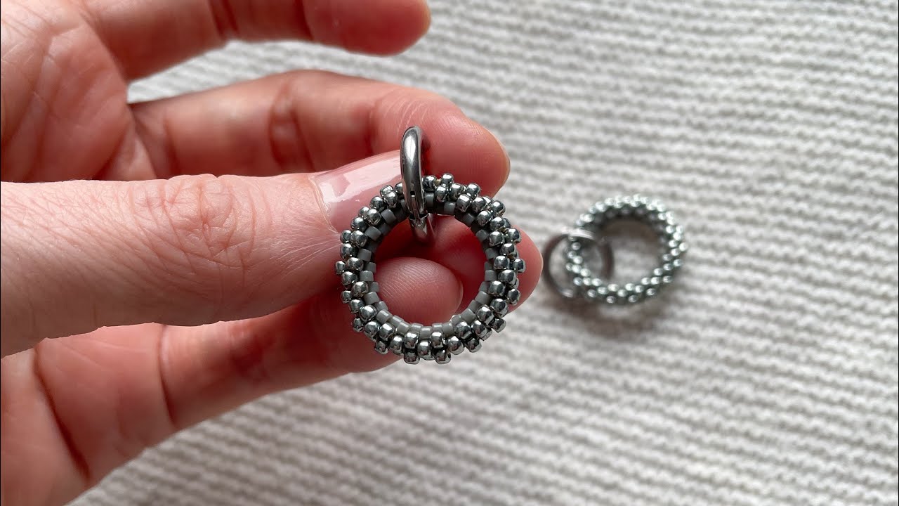 Серьги конго из бисера|Beaded earrings| hoop earrings