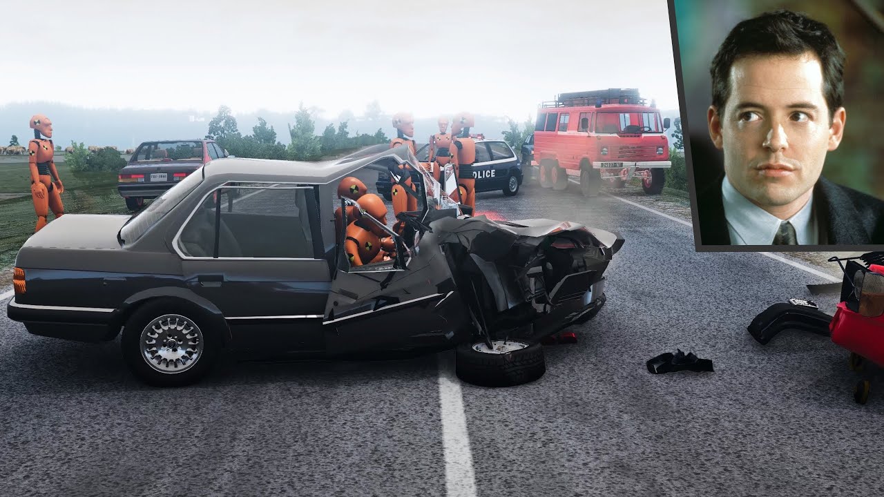 BeamNG Drive — автомобильная авария Мэтью Бродерика