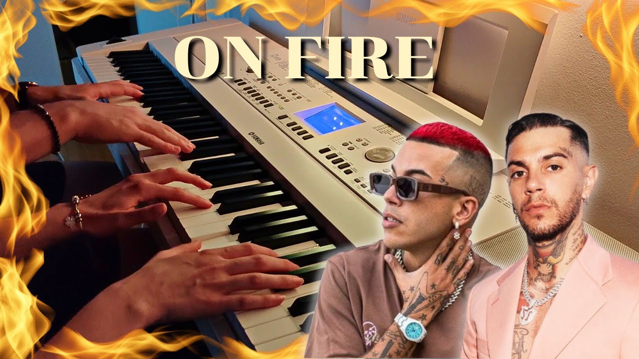 ON FIRE - Emis Killa, Sfera Ebbasta (Piano Cover) + Spartito