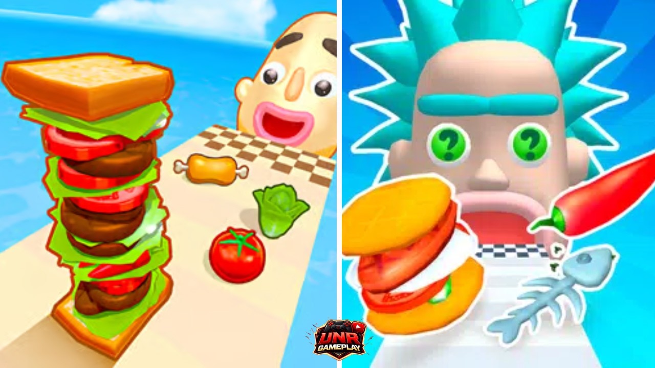 Sandwich Runner Vs Sandwich Run: Pile Ingredients - Level Gameplay (iOS,Android)