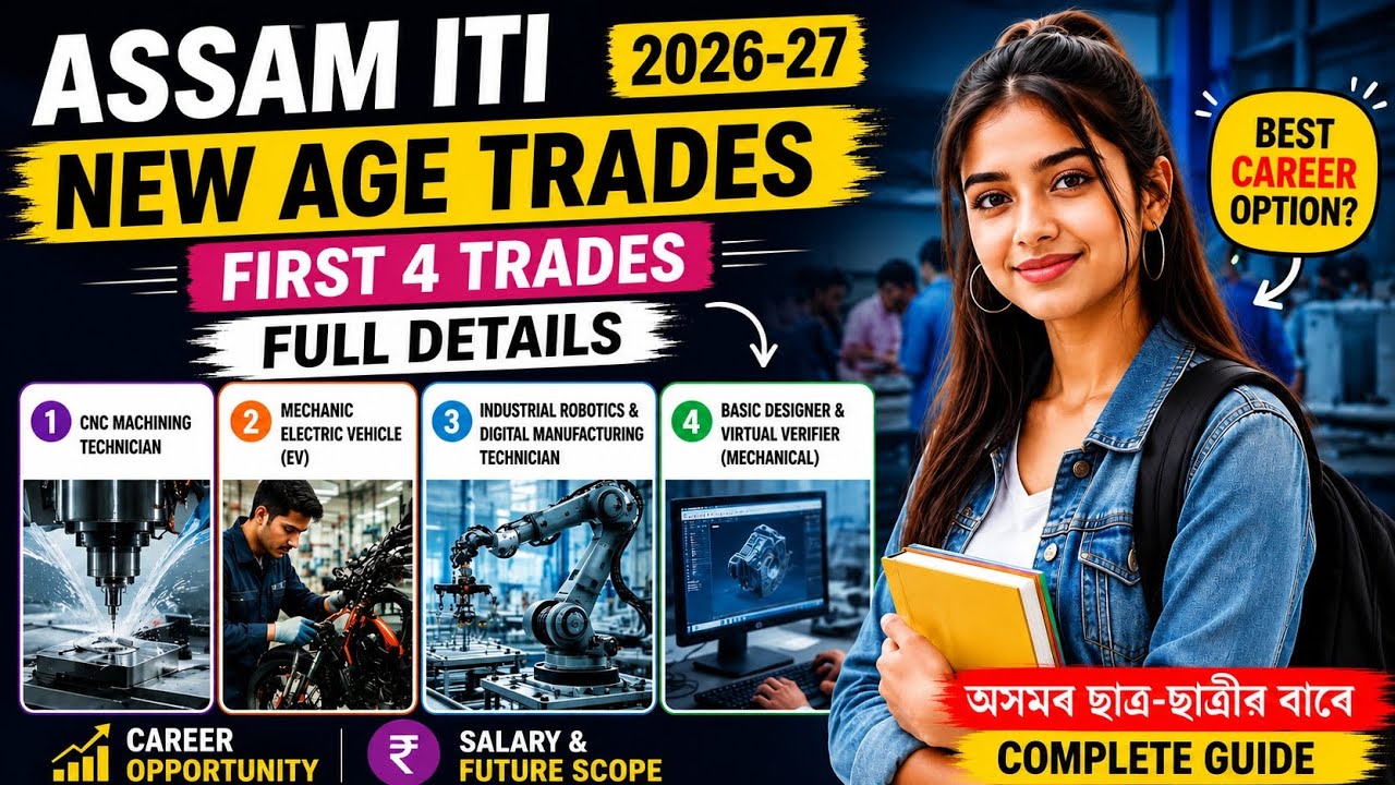 Assam ITI New Age Trades 2026 | EV, Robotics, CNC & Design Trade Full Details