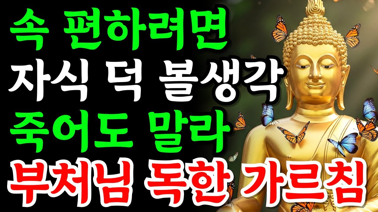 왜 하필 이런 자식이 왔을까? 남은 인생 가장 속 편하게 사는 유일한 방법 | 부처님가르침 | 부처님말씀 | 부처님지혜