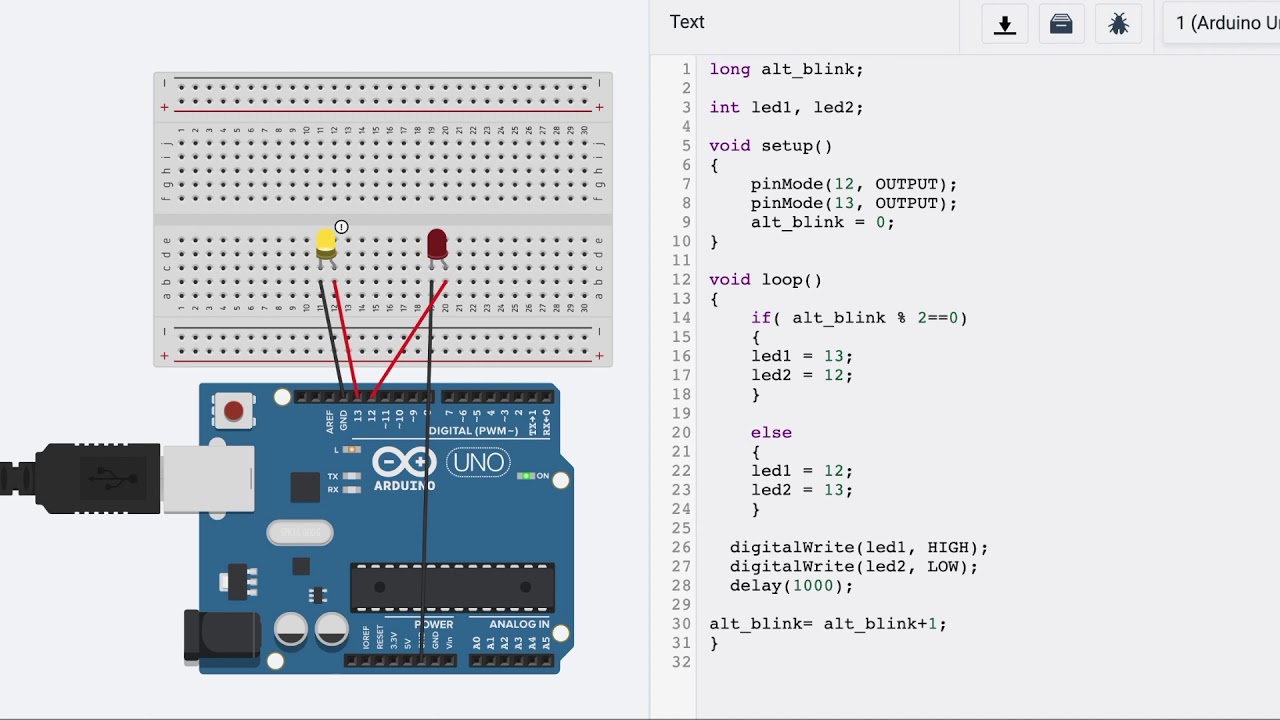 Alternating LED using EEPROM