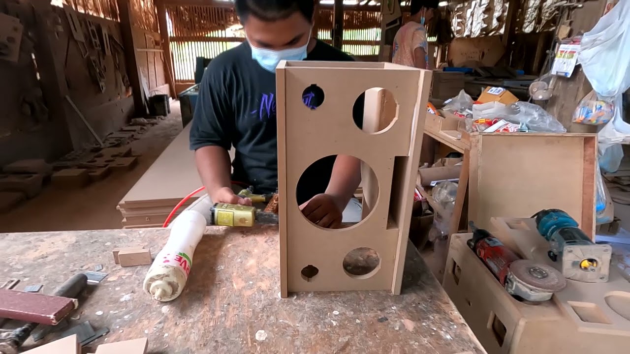 340ขั้นตอนการประกอบตู้ลำโพงบลูทูธ DIY ชุด 340