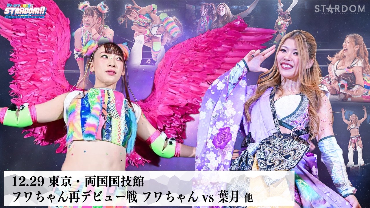 【プレミア公開】フワちゃんが女子プロレスラーとして再出発！/12.29両国 vs葉月/2.7大阪 vs吏南『We are STARDOM!!』#325