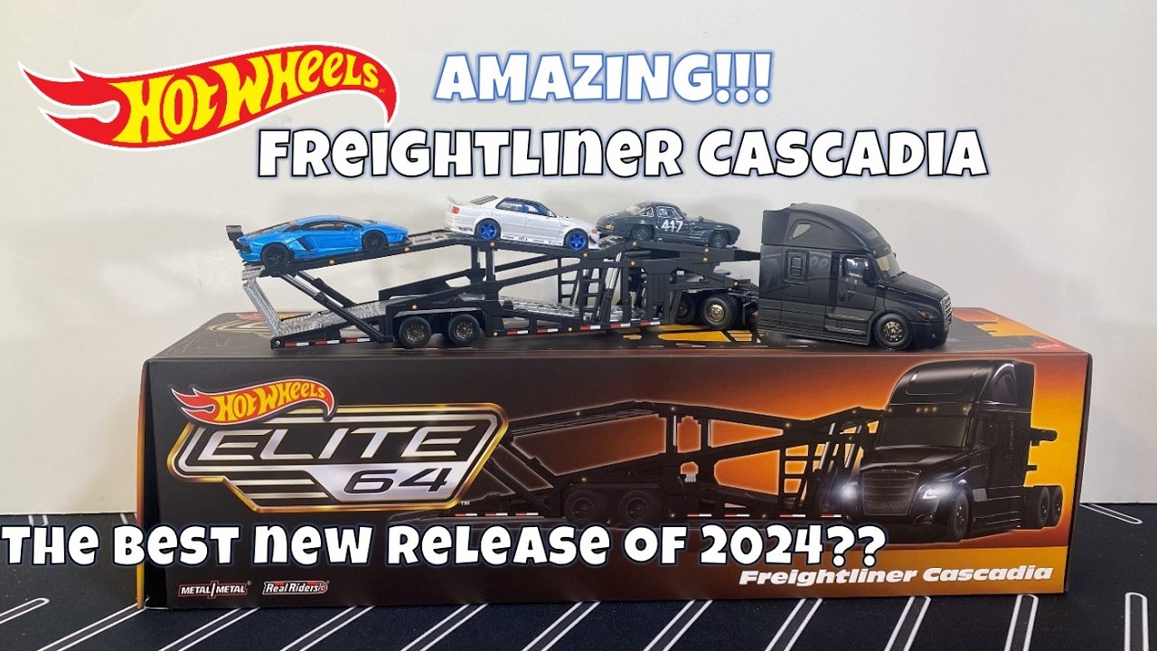 Hot Wheels Unboxing Freightliner Cascadia - THE BEST ELITE 64 of 2024! #fyp #unboxing #hotwheels