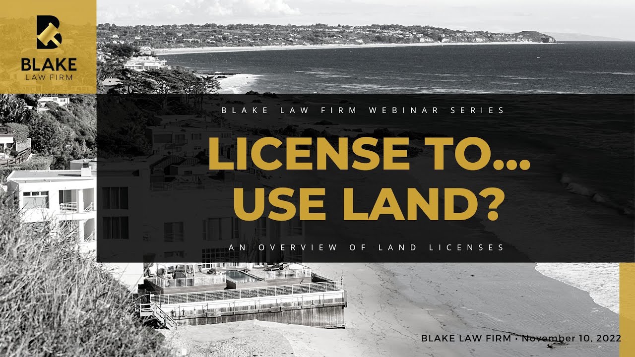 License to... Use Land? An overview of Land Licenses