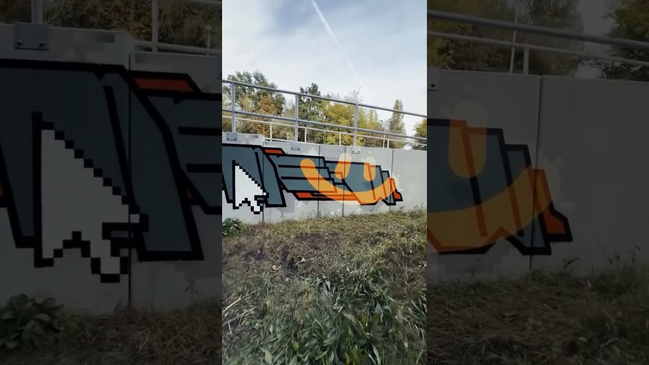 SICK GRAFFITI TRANSPARENCY EFFECT 😯 #graffitiart #graffiti #shorts