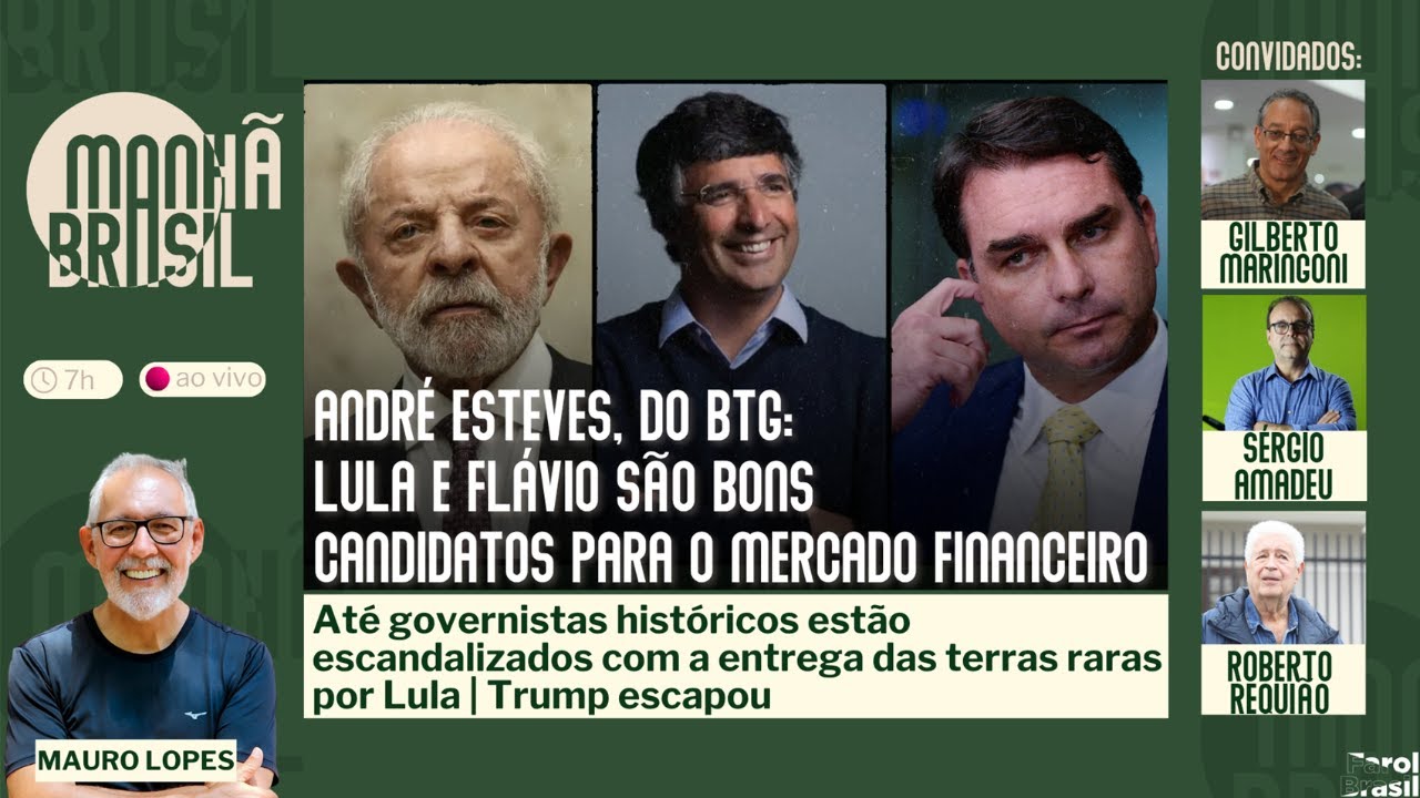 Andr&eacute; Esteves diz que tanto Lula como Fl&aacute;vio agradam aos bancos | Trump escapou |27.4