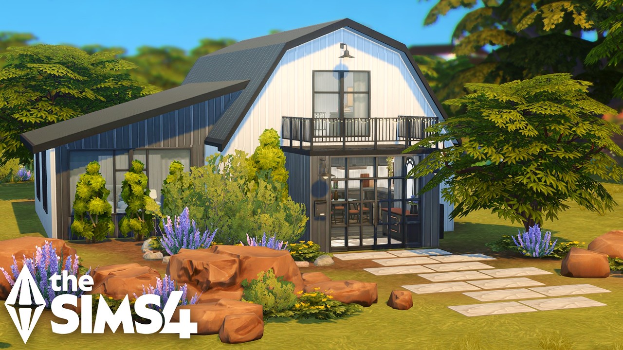 Превращаем амбар в современный дом // Скоростное строительство в The Sims 4