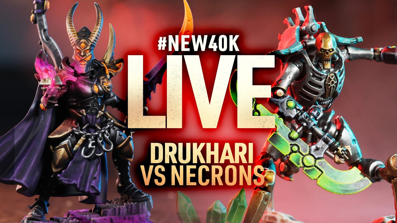 Necrons vs Drukhari - 40k Live Stream