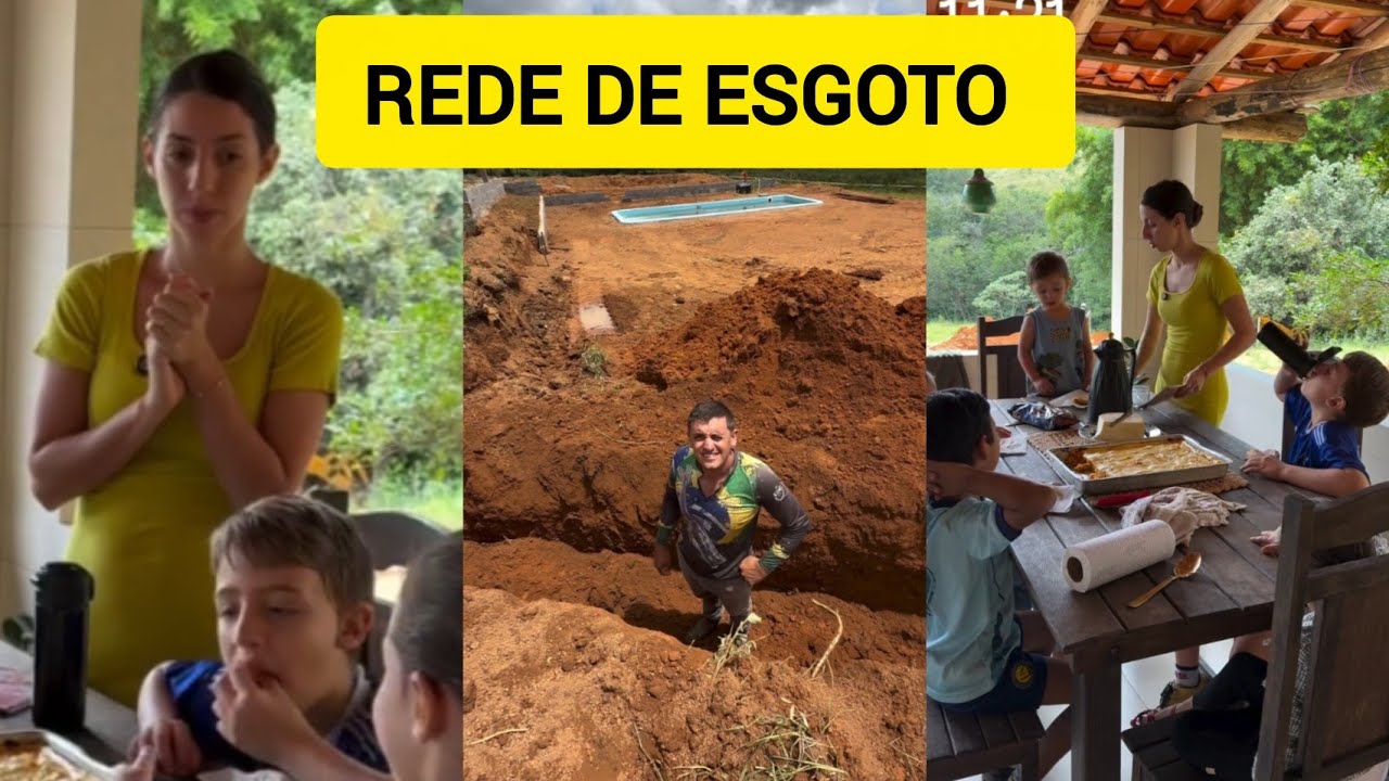 SARA KELLEN COMEÇOU A MEXER EM TODA REDE DE ESGOTO DO SÍTIO + FEZ TORTA DE FRANGO 