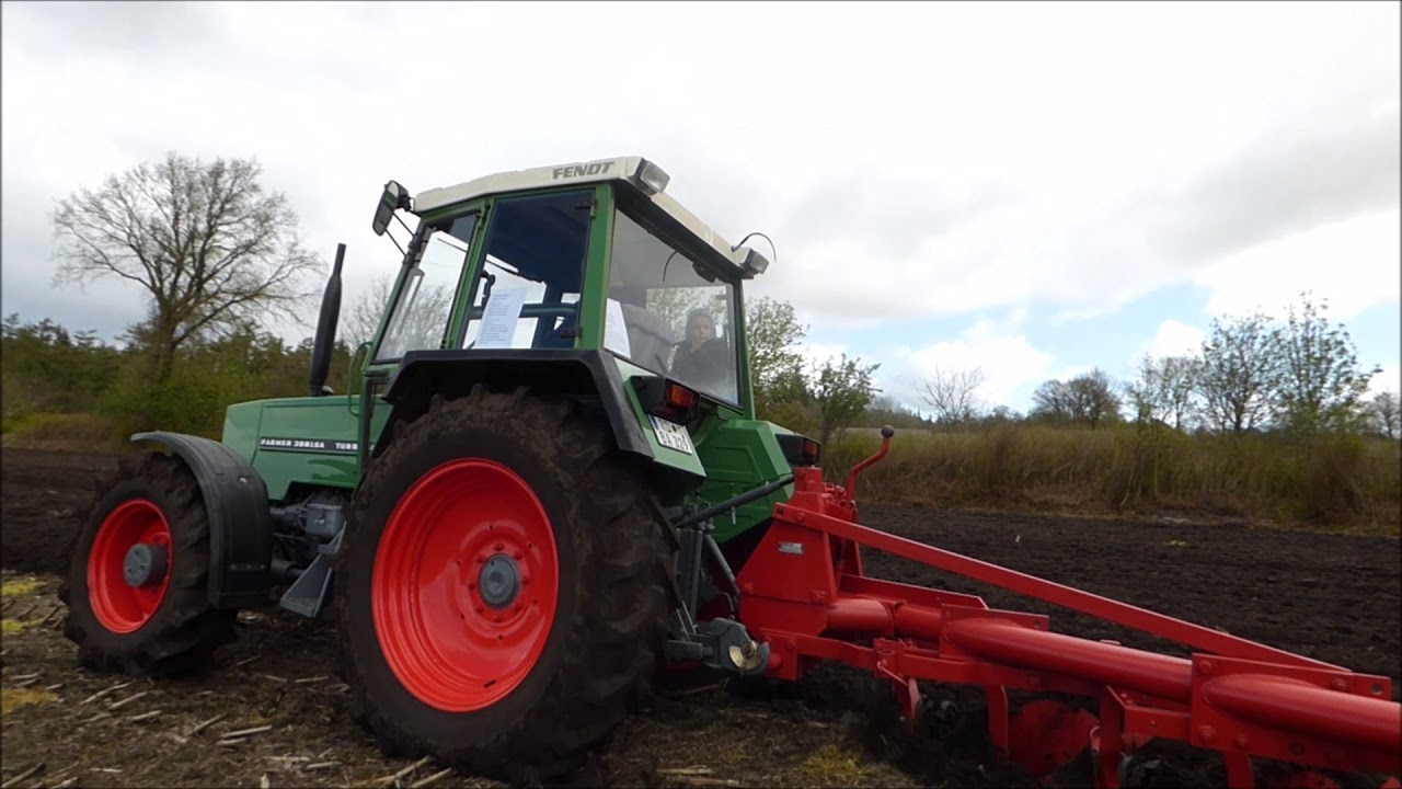 Fendt 308 LSA beim ackern -Sound- Farmer 308 LSA