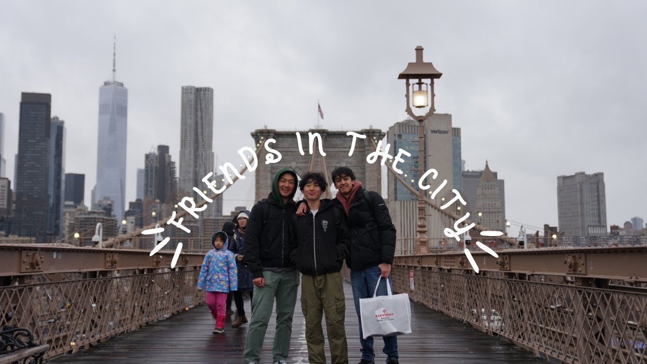 a snowy city and friends | aesthetic vlog