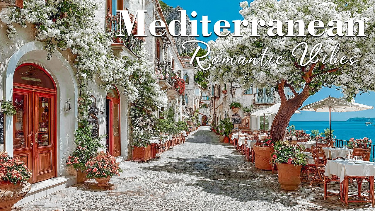 🎶 Italian Vibes & Mediterranean Music 🎶 2+ Hours Scenic Amalfi Coast & Lake Como Relaxation 4K
