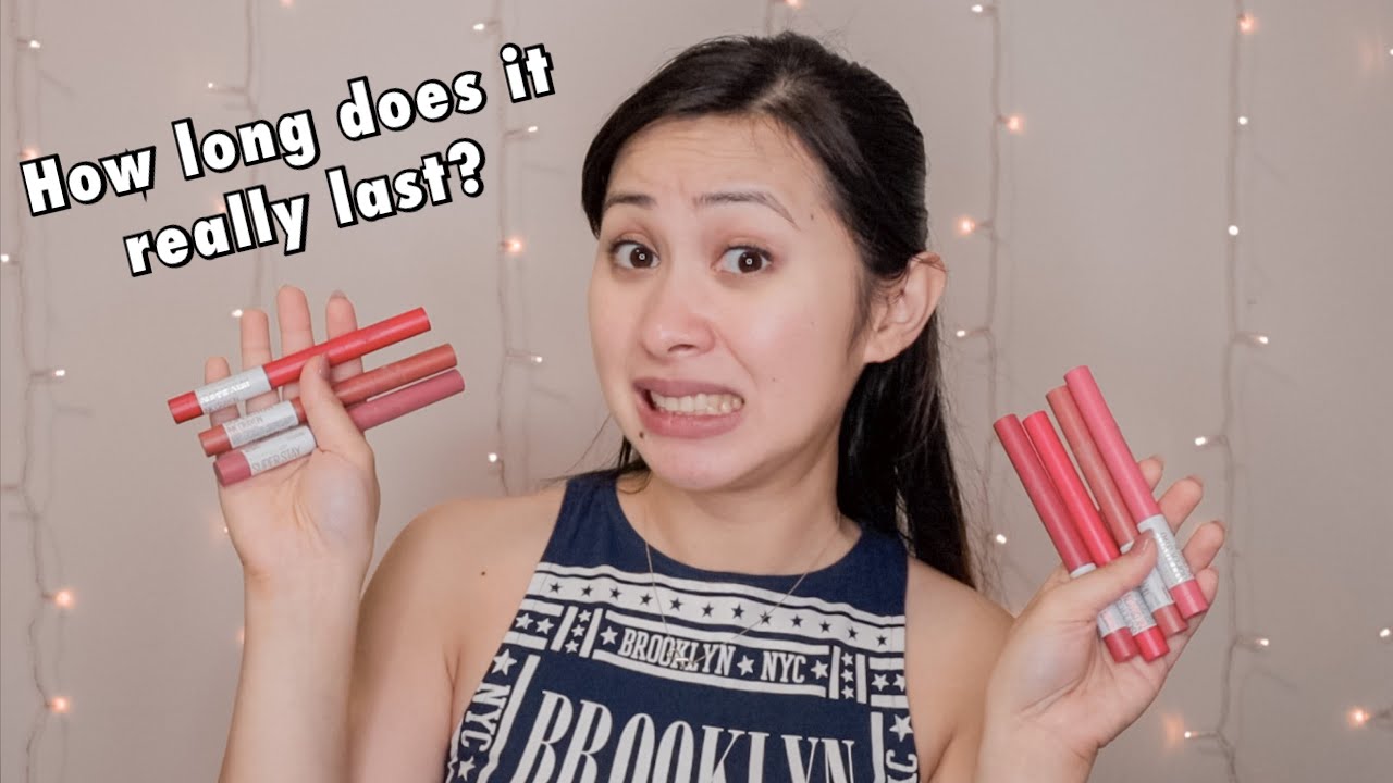 Maybelline SuperStay Ink Crayon SWATCH & WEAR TEST