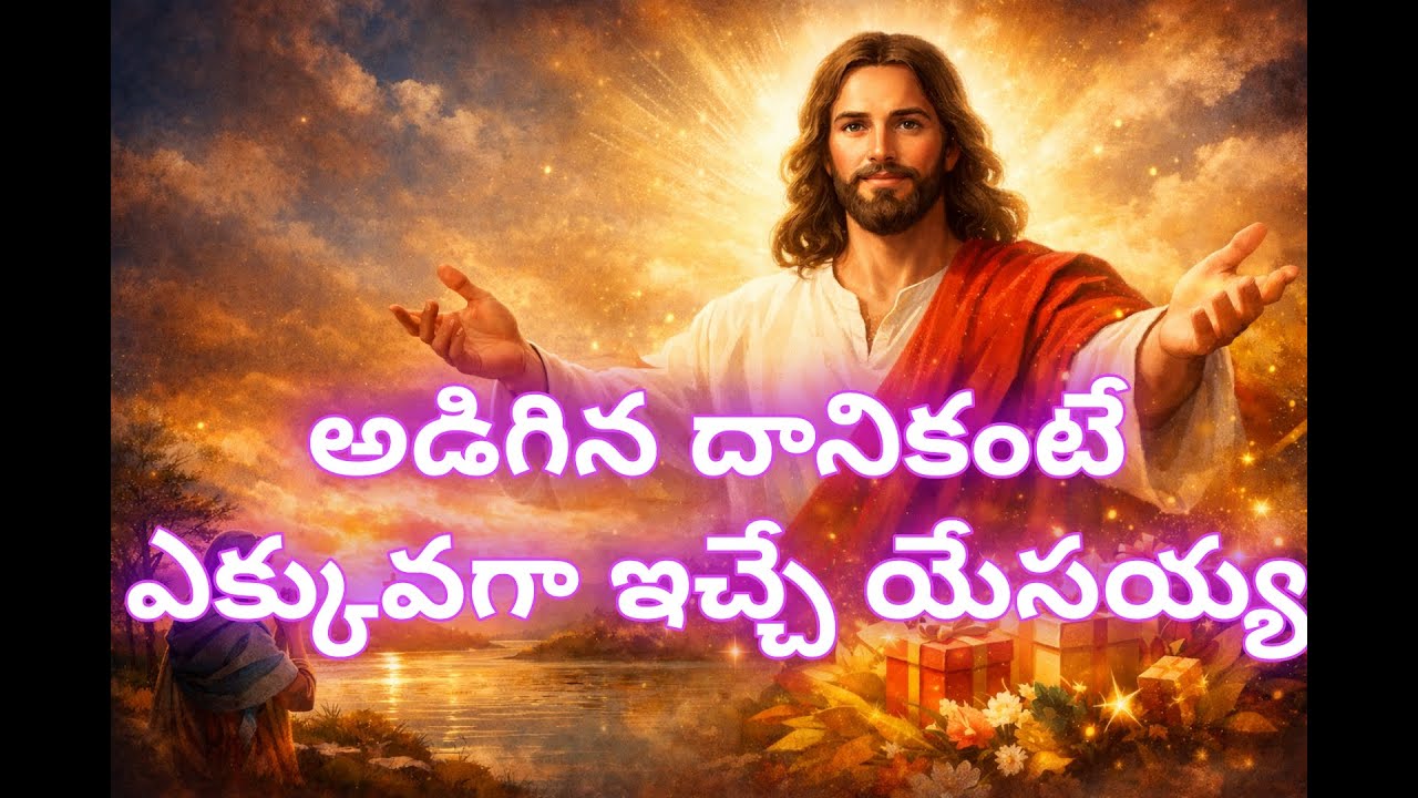 అడిగినదానికంటే ఎక్కువగా ఇచ్చే యేసు | Telugu Jesus Song | Emotional Christian Song #jesuslovesyou