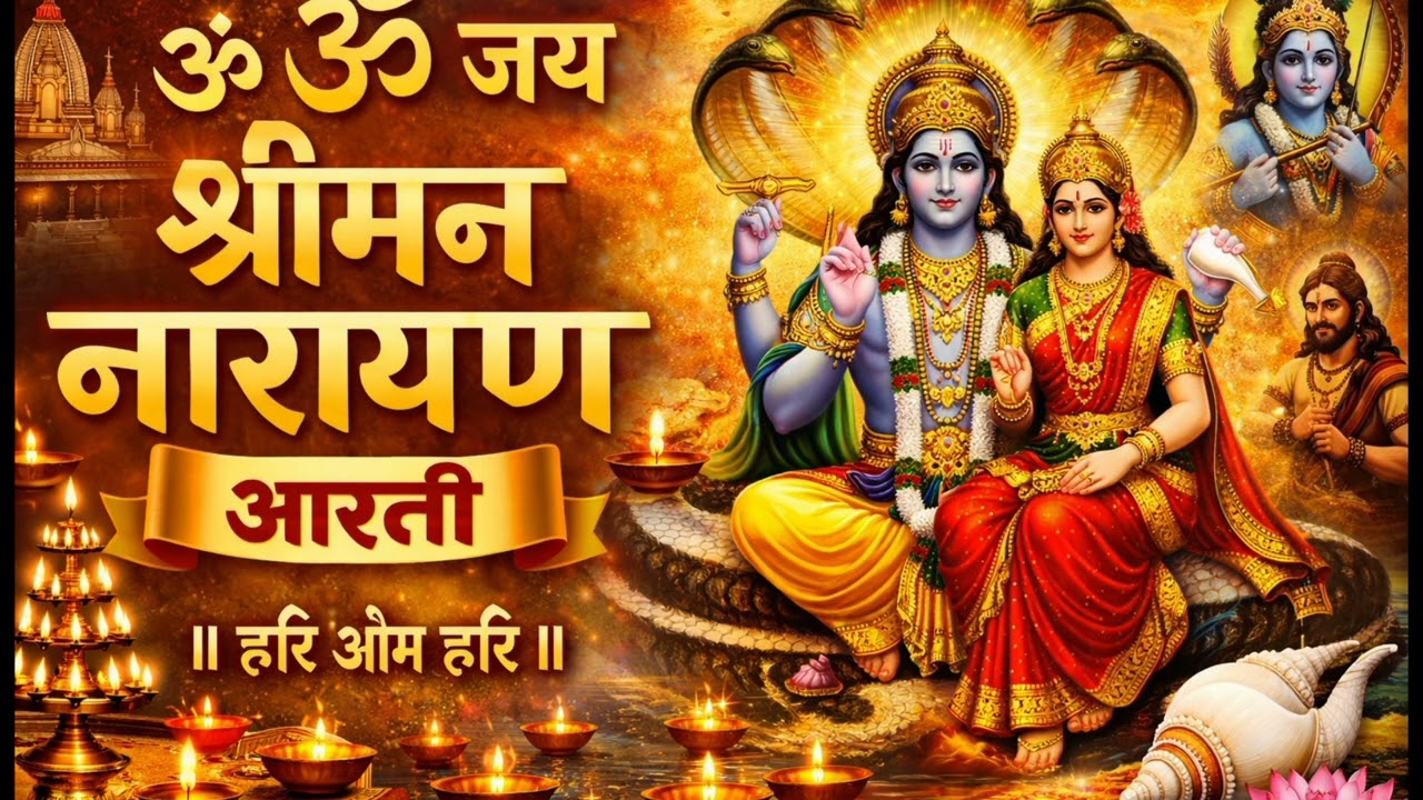 ॐ जय श्रीमान नारायण नारायण आरती #bhakti #viral #aarti 