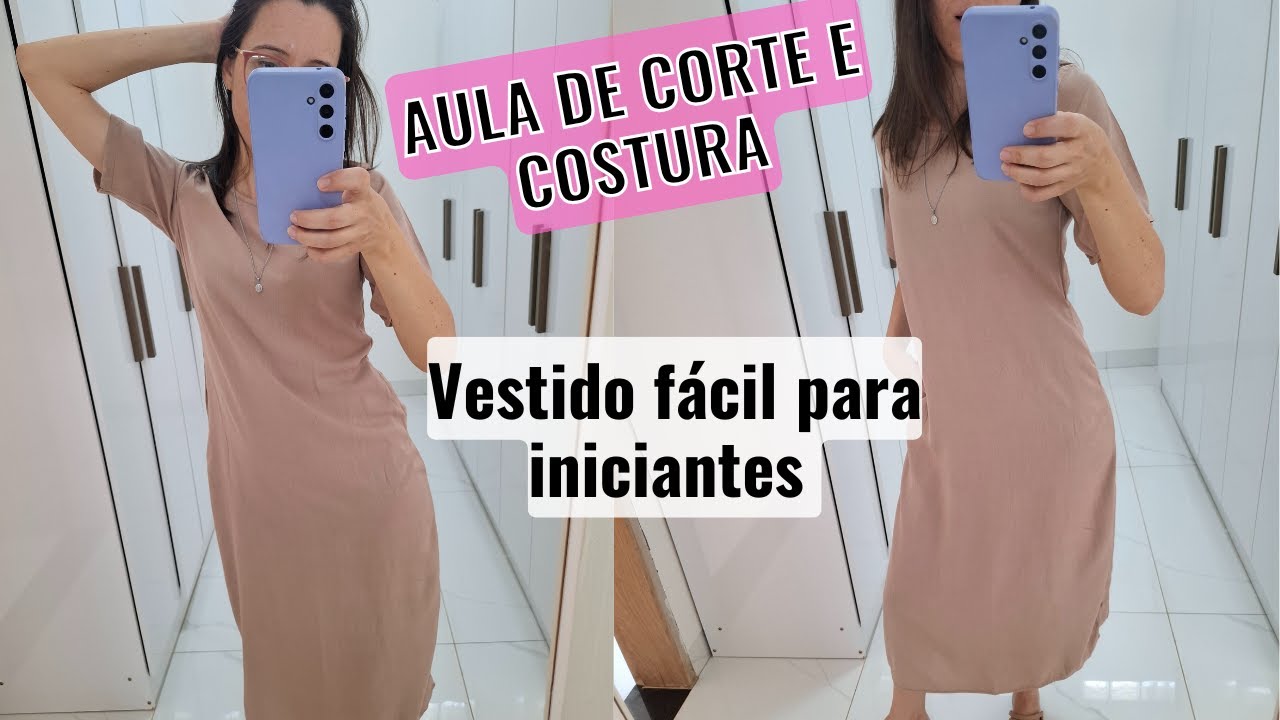 #diy - COMO FAZER VESTIDO RETO e MIDI - FÁCIL | INICIANTE | Leandra Farinas | Montagem - Costura ✂🧵
