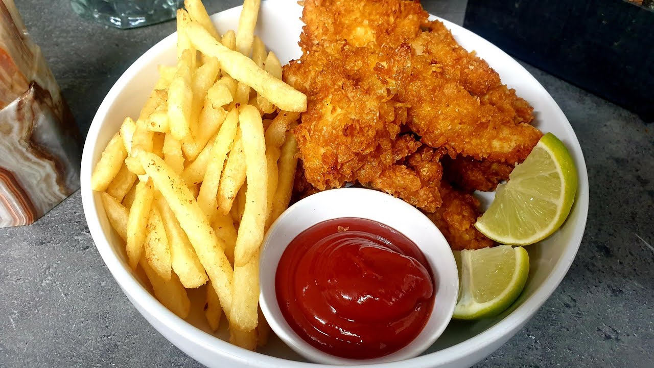 Crispy chicken strips/ Chicken tender recipe /chicken fingers