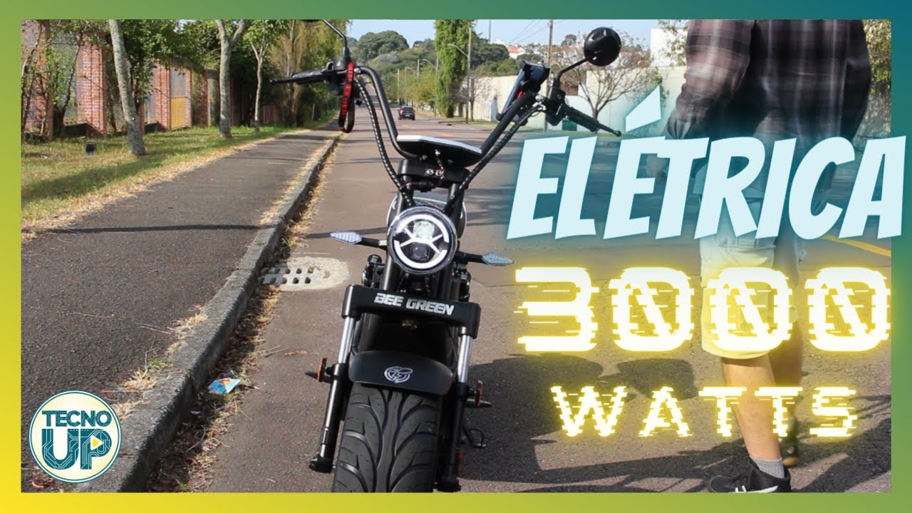 SCOOTER ELÉTRICA Bee Green Sport Plus. MOTO ELÉTRICA com Motor de 3.000 watts