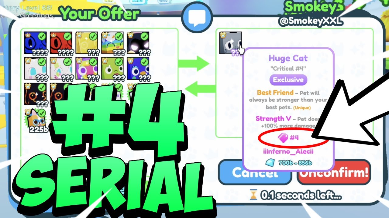 😵 #4 HUGE CAT (LOWEST SERIAL EVER) | DOGGY TO INFINITY #43 | ROBLOX ( PET SIMULATOR X)