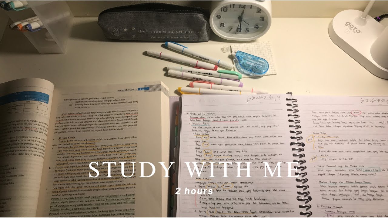 2-HOUR STUDY WITH ME 📚 [no break, forest river sound with count up timer]