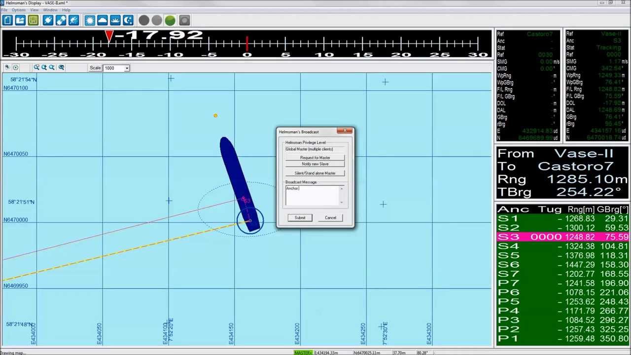 Rig move and anchor handling - Tug navigation in NaviPac