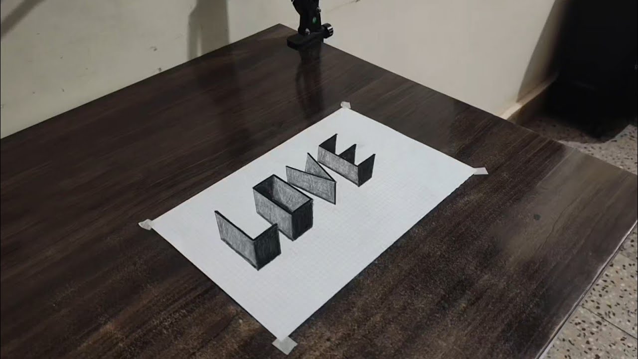 3d Drawing on grid paper 