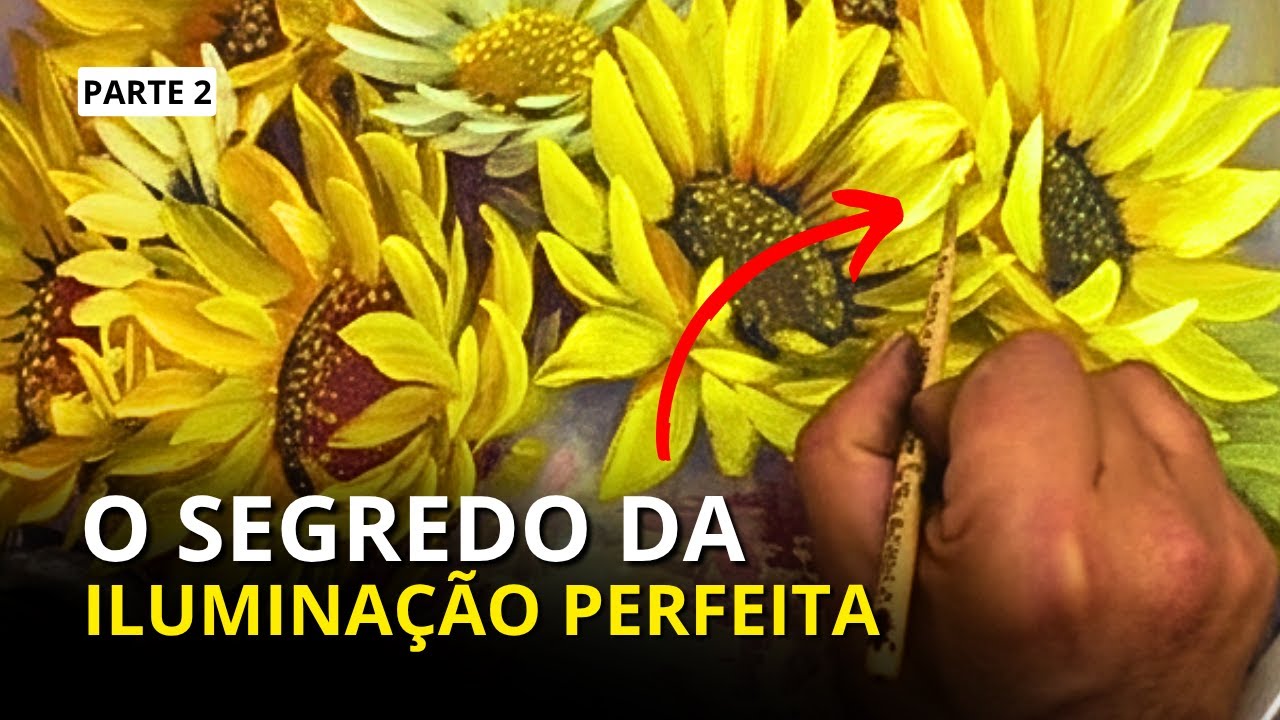 Завершающие штрихи: Рисование подсолнухов — детали, свет и тень (Полный урок, Часть 2)