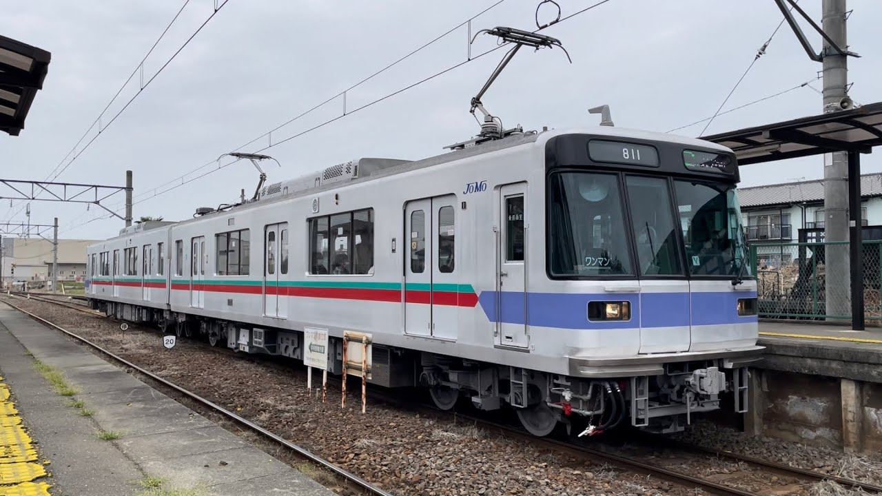 【元東京メトロ03系】上毛電気鉄道800形電車(三菱IGBT-VVVF) 発着・乗車動画集