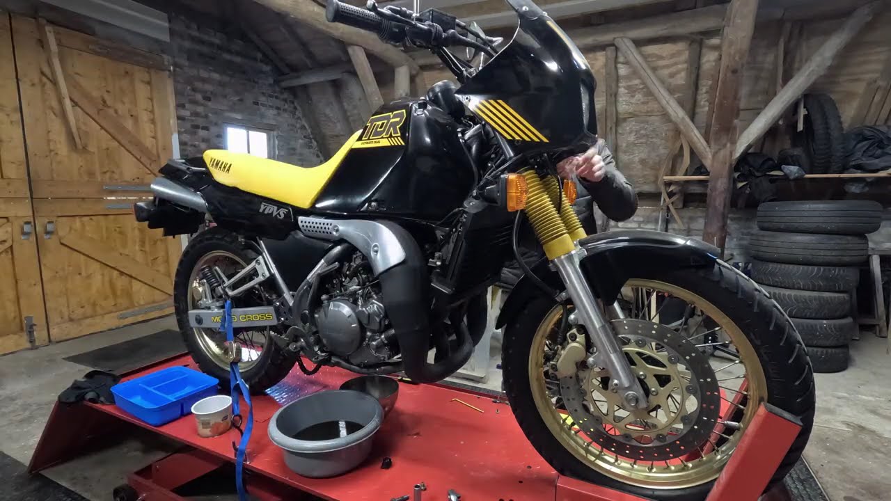 Yamaha TDR250 engine removal