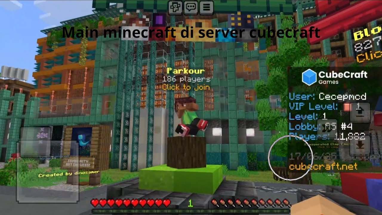 Main minecraft di server cubecraft parkour
