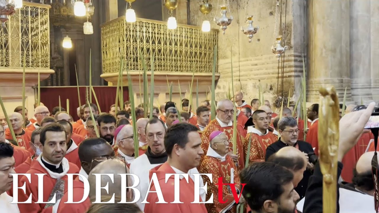 Imágenes de la procesión del Domingo de Ramos en Jerusalén
