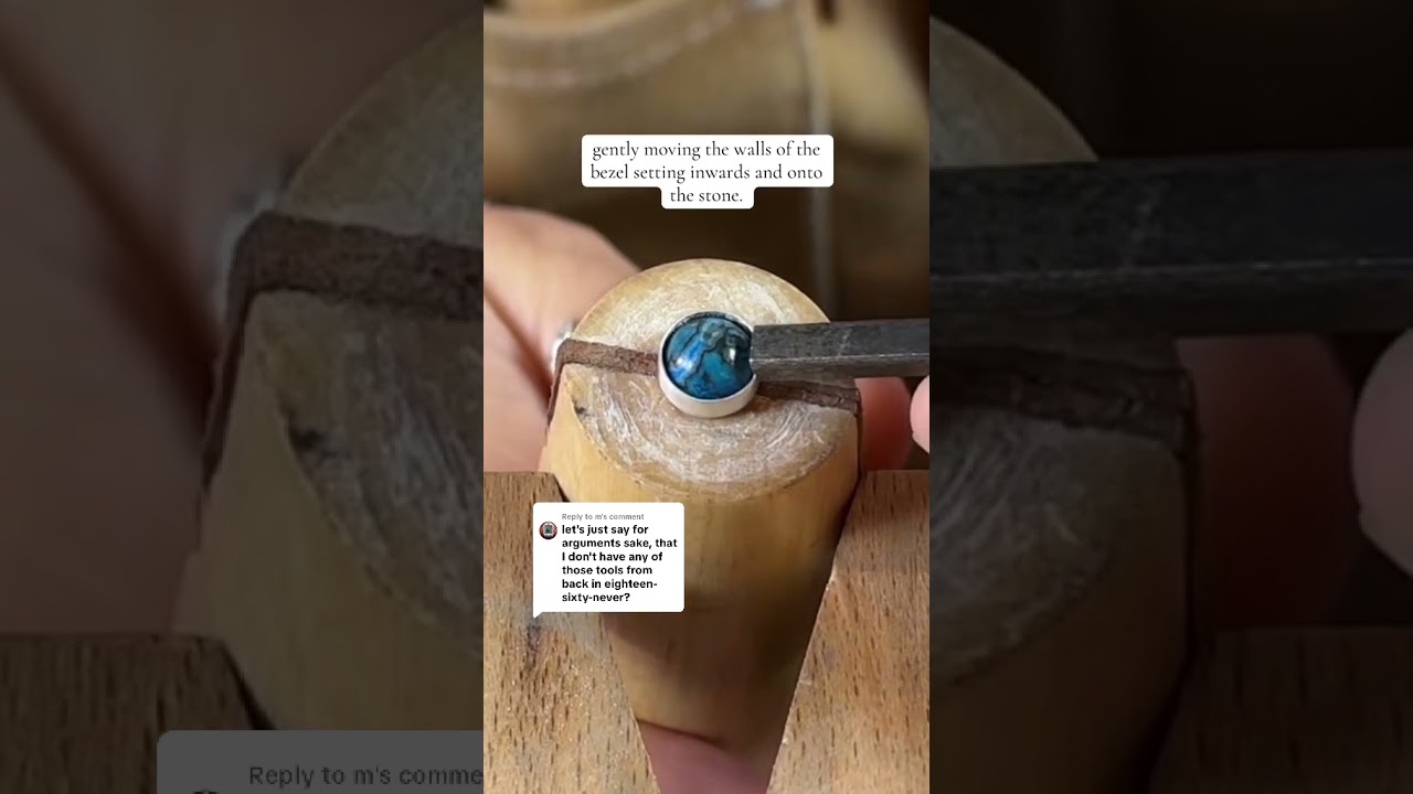 How to Bezel Set a Cabochon Gemstone + Tools #jewelrytutorial
