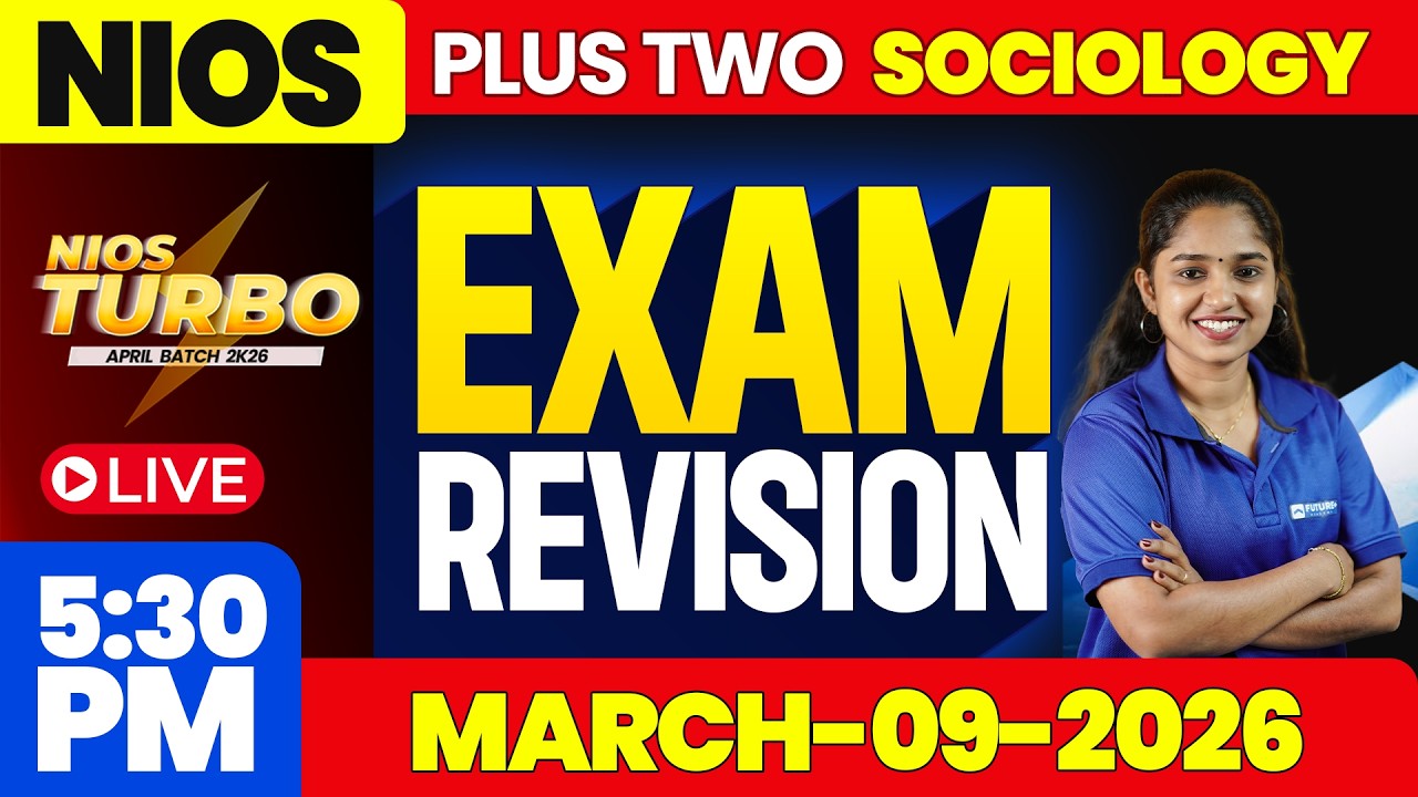 NIOS +2 SOCIOLOGY TURBO LIVE EXAM REVISION | MAR 09 | 5:30 PM