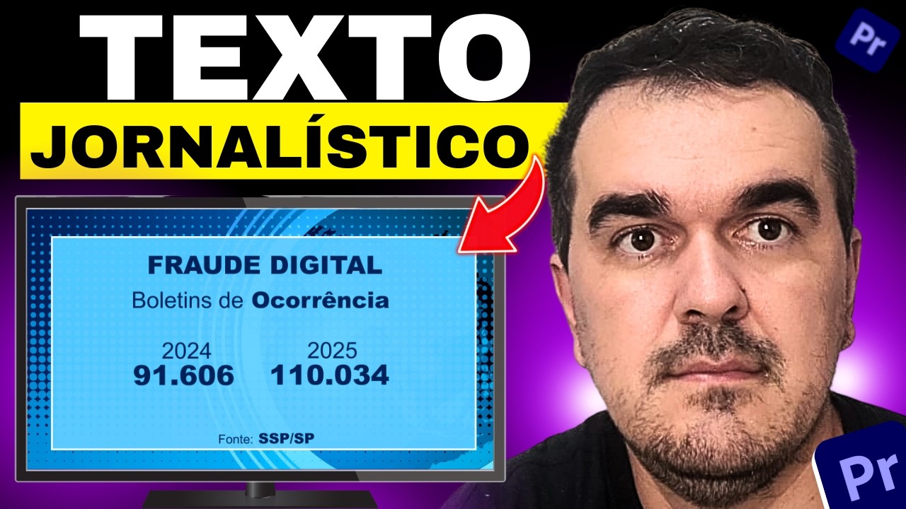 🟣Aprenda CARTELA de TEXTO Estilo REPORTAGEM no Premiere!