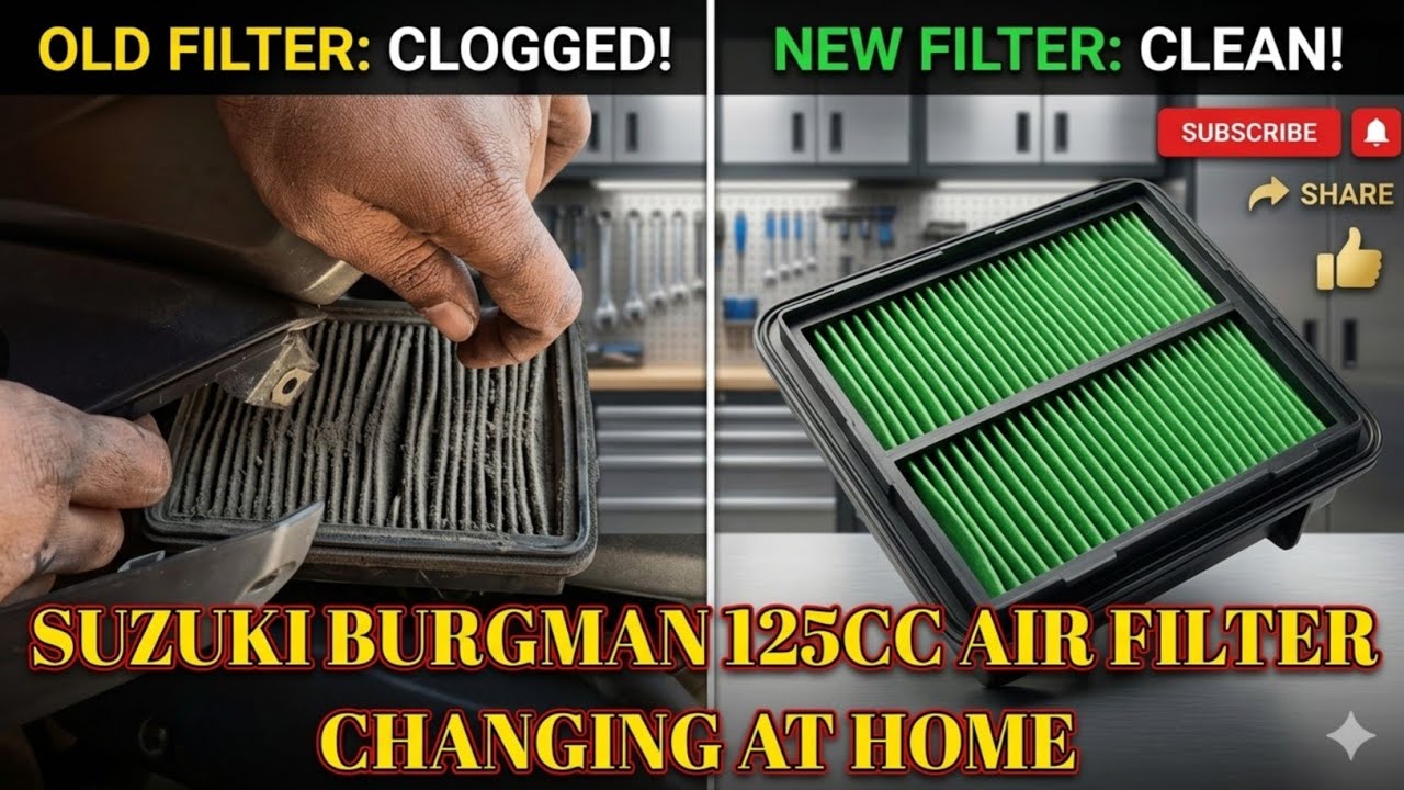 Suzuki Burgman Air Filter Changing At Home ll Suzuki ll Air Filter ll DIY ll Air Filter Changing